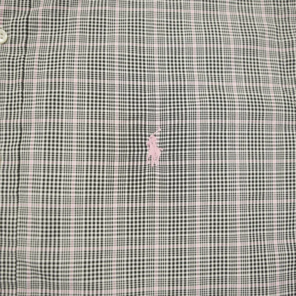 Ralph Lauren Shirt Mens Large Pink Black‎ Plaid Classic Fit Button Down Cotton